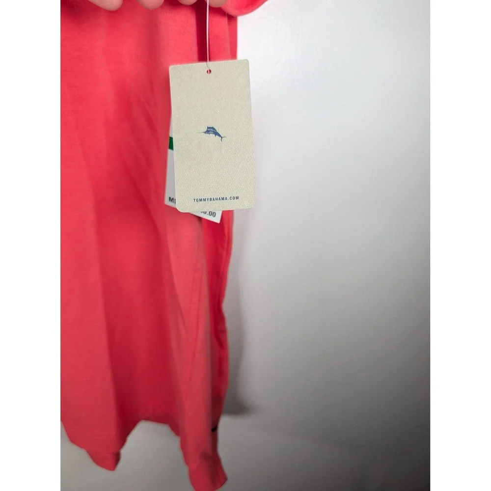 Tommy Bahama Mens Coral Pink Crewneck Sleep T-Shirt Cotton Modal Stretch NWT L